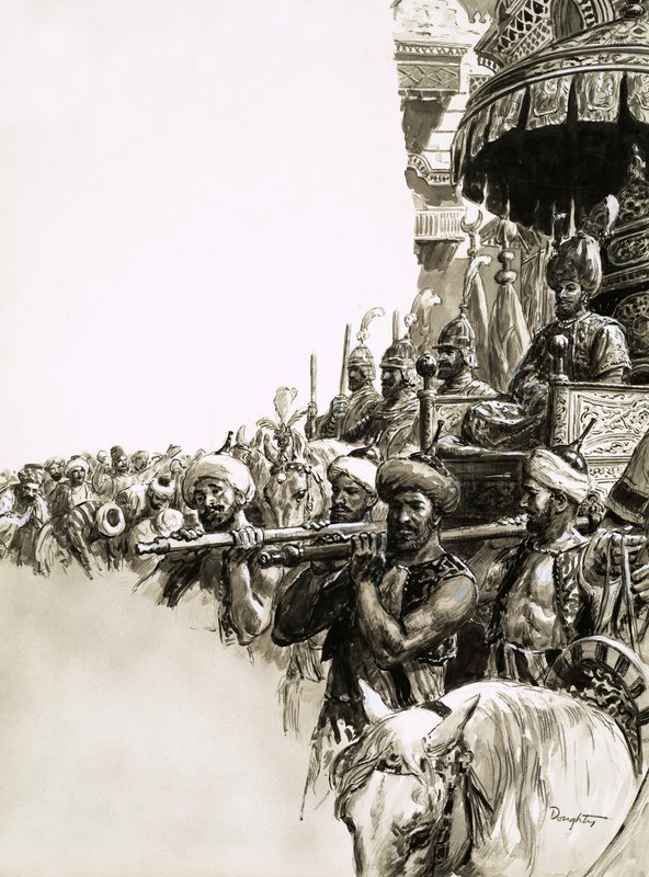 Soliman le Magnifique est accueilli avec enthousiasme par la population de Constantinople - C.L. Doughty