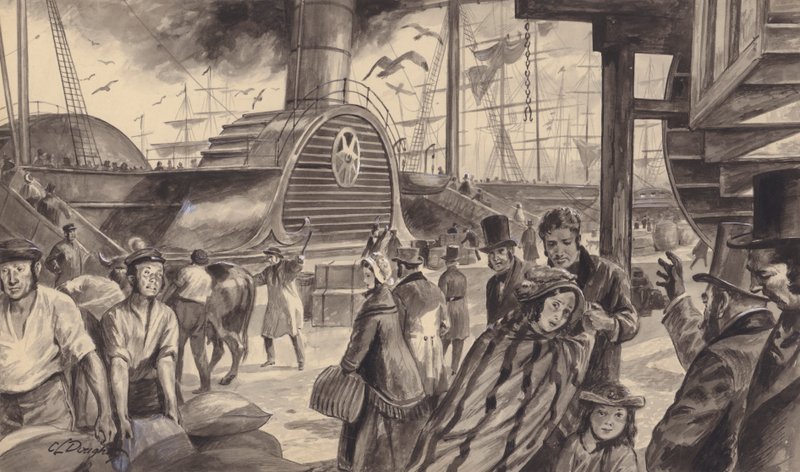 Le navire à vapeur The Britannia de la Cunard Companys, qui a commencé un service bimensuel vers l