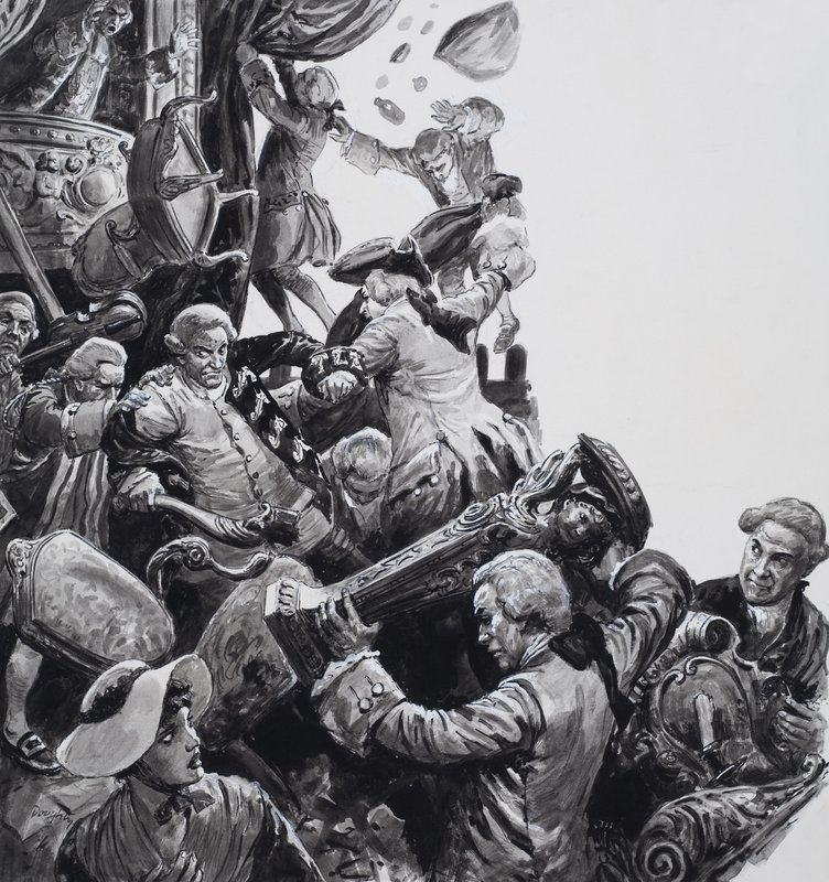 The Hoax at New Theatre, Haymarket (gouache sur papier) - C.L. Doughty
