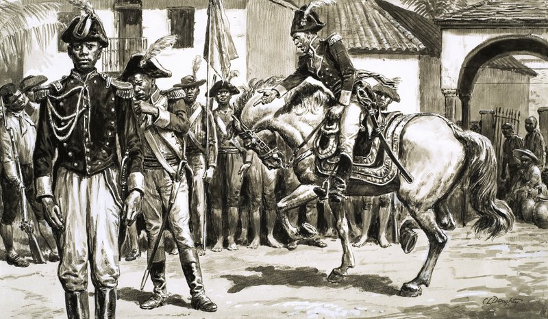 Lorsque les forces britanniques ont envahi St. Domingue, les forces dirigées par Toussaint Louverture ont riposté - C.L. Doughty
