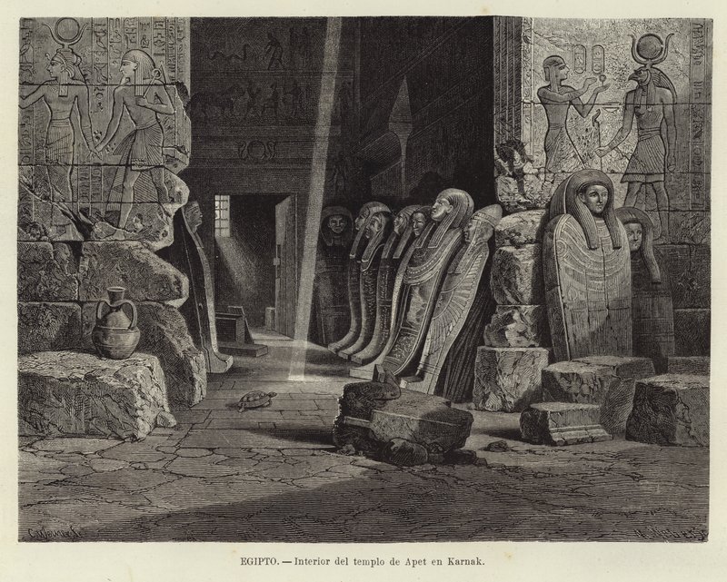 Égypte - Intérieur du temple d