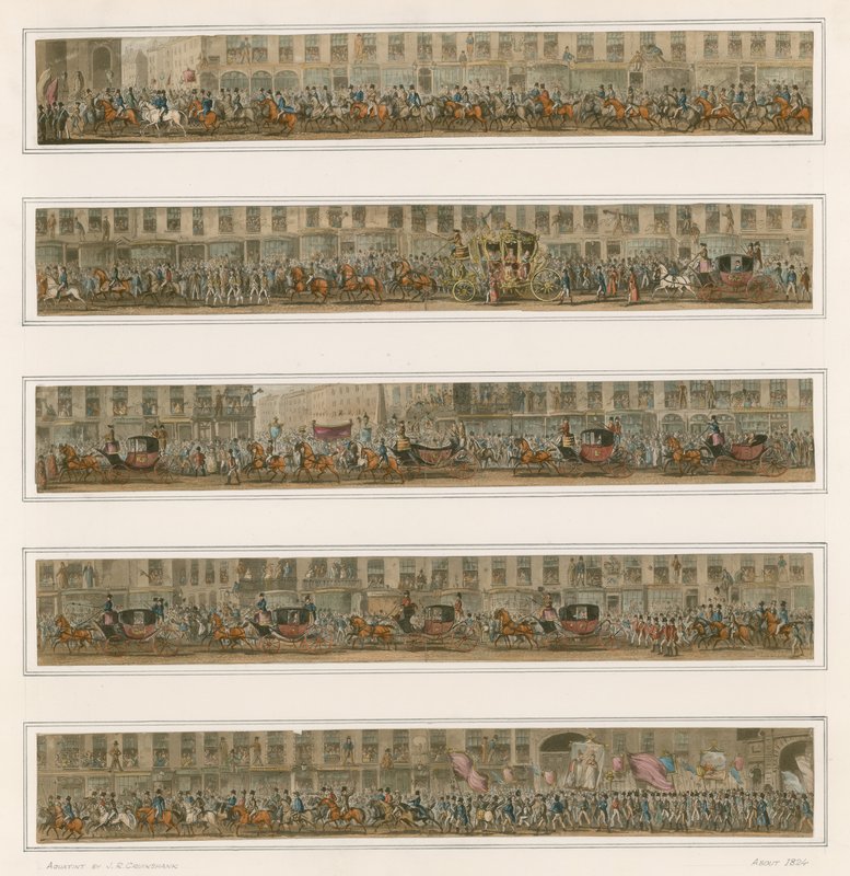 Le défilé du Lord Maire, vers 1824 - Carl Georg Adolph Hasenpflug