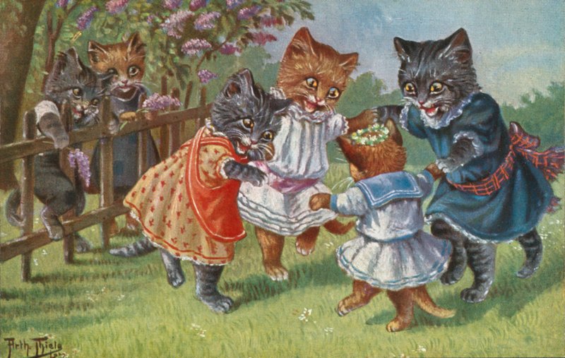 Carte postale humoristique de chat - Carl Robert Arthur Thiele