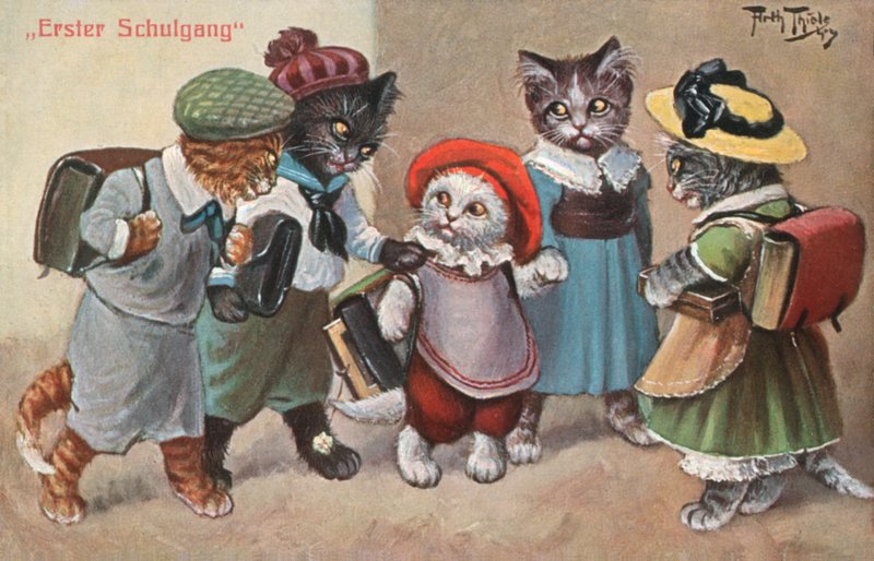 Carte postale humoristique de chat - Carl Robert Arthur Thiele