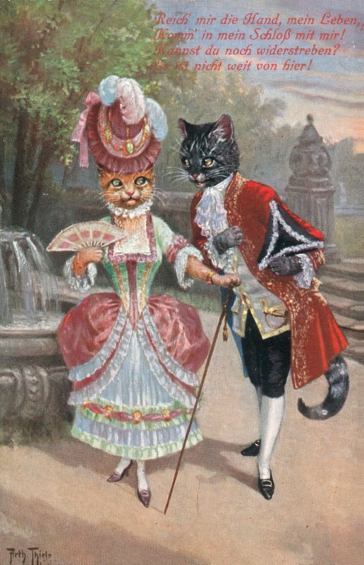 Carte postale humoristique de chat - Carl Robert Arthur Thiele