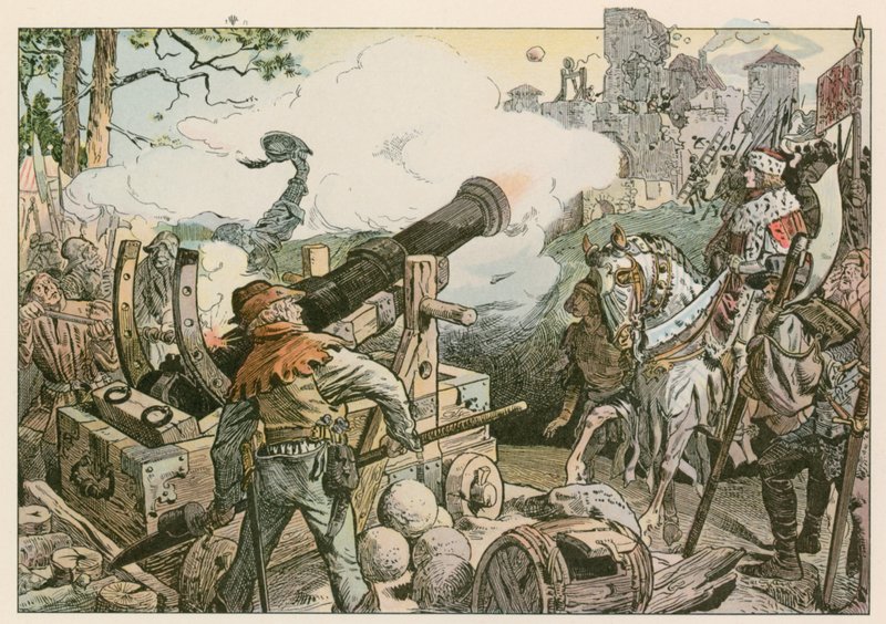 Frédéric Ier (1371-1440) combattant la famille Von Quitzow en 1414 - Carl Rohling