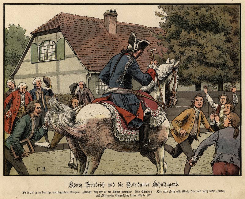 Le roi Frédéric le Grand et les écoliers de Potsdam - Carl Röchling