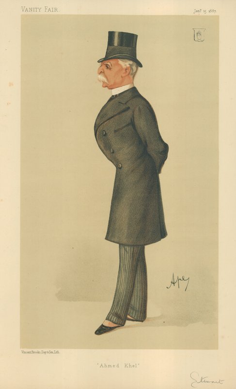 Général Sir Donald Martin Stewart, Ahmed Khel, 15 janvier 1887, caricature de Vanity Fair - Carlo Pellegrini