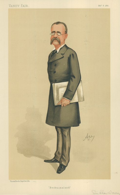 Major-Général Sir Charles Warren, Bechuanaland, 6 février 1886, caricature de Vanity Fair - Carlo Pellegrini