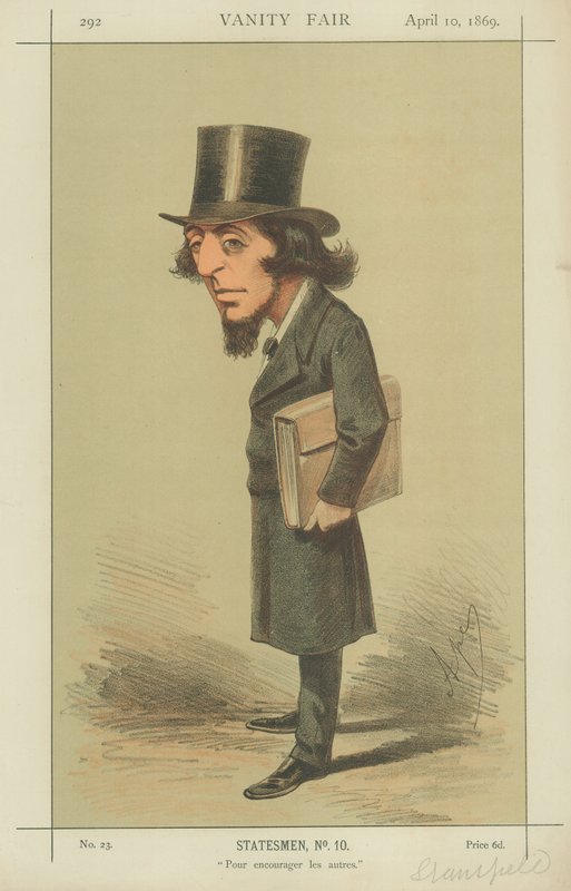Rt Hon James Stansfeld, Pour encourager les autres, 10 avril 1869, caricature de Vanity Fair - Carlo Pellegrini
