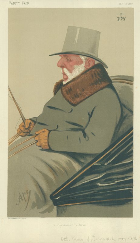 Le marquis de Tweeddale, un vétéran de la péninsule, 8 janvier 1876, caricature de Vanity Fair - Carlo Pellegrini