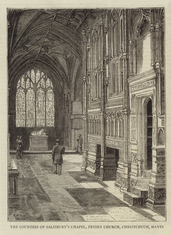 La Chapelle de la Comtesse de Salisbury, Église Prieurale, Christchurch, Hants - Charles A. Cox