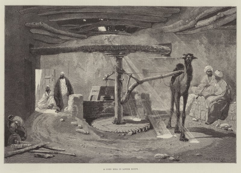 Un moulin à maïs en Basse-Égypte - Charles Auguste Loye