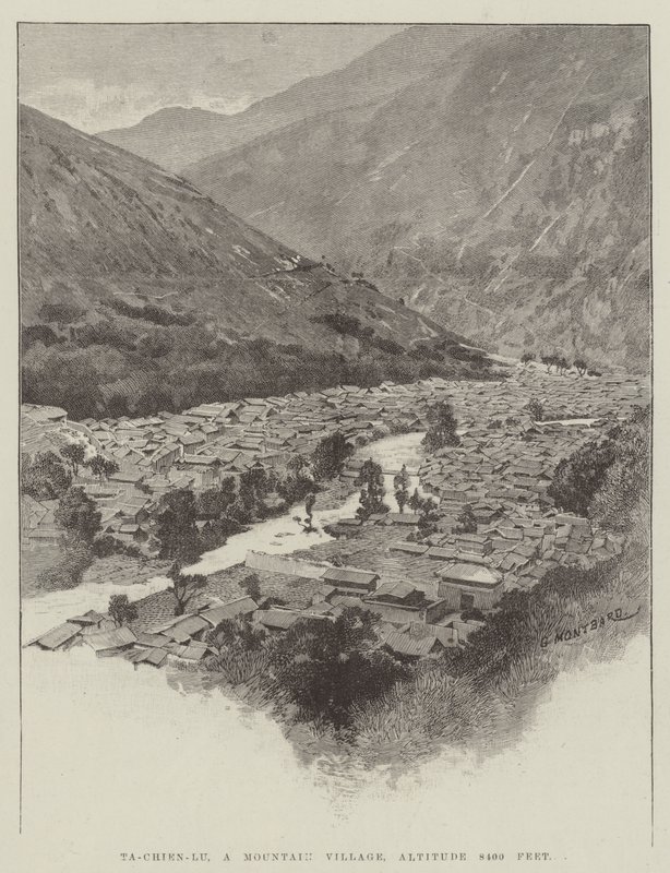 Ta-Chien-Lu, un village de montagne, altitude 8400 pieds - Charles Auguste Loye
