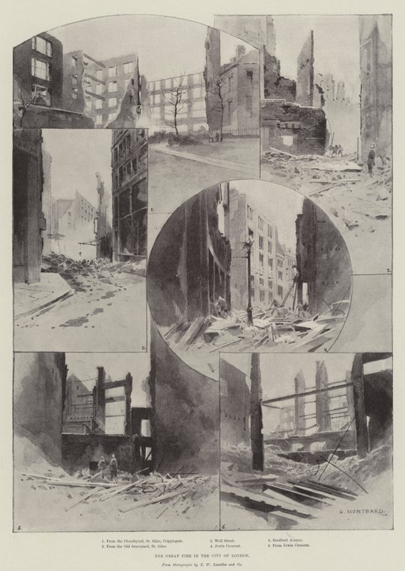 Le grand incendie de la ville de Londres - Charles Auguste Loye