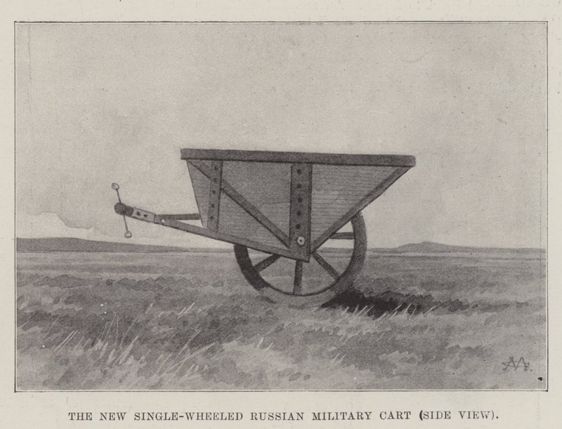Le nouveau chariot militaire russe à une seule roue, vue latérale - Charles Auguste Loye