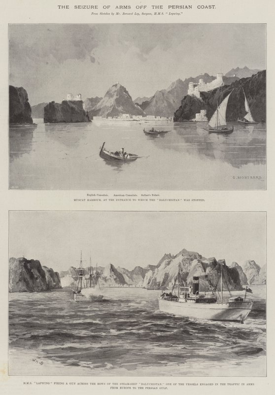 La saisie des armes au large de la côte persane - Charles Auguste Loye