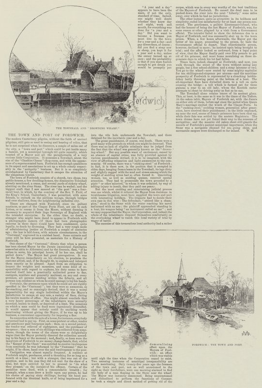 La ville et le port de Fordwich - Charles Auguste Loye