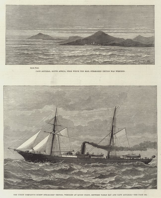 Le navire à vapeur à vis de la Union Company, Teuton - Charles Auguste Loye