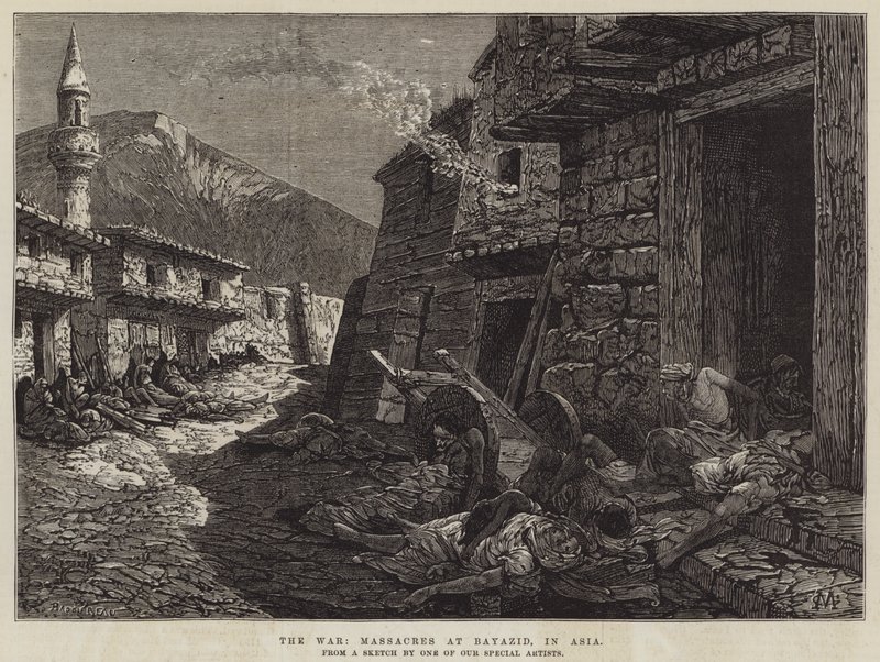 La guerre, massacres à Bayazid, en Asie - Charles Auguste Loye