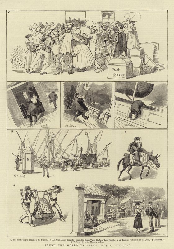 Tour du monde en yacht dans le Ceylan - Charles Edwin Fripp