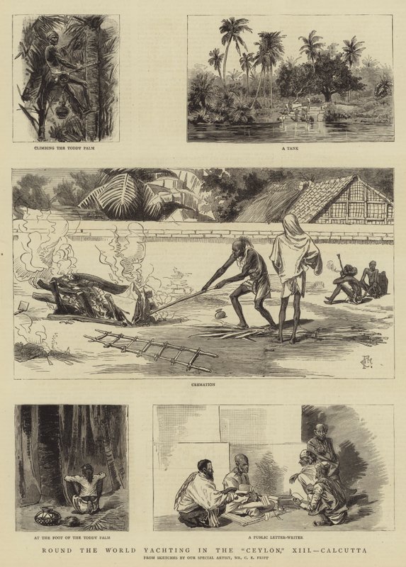 Tour du monde en yacht dans le Ceylan, XIII, Calcutta - Charles Edwin Fripp