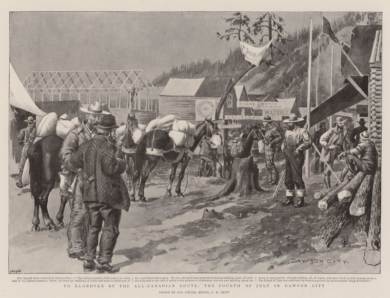 Vers le Klondyke par la Route Tout-Canadienne, le Quatre Juillet à Dawson City - Charles Edwin Fripp