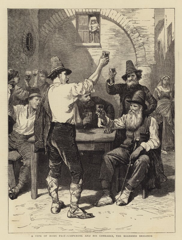 Un type de Rome passée, Gasperone et ses camarades, les brigands libérés - Charles Green