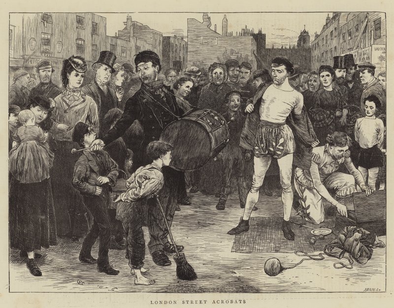 Acrobates de Rue à Londres - Charles Green