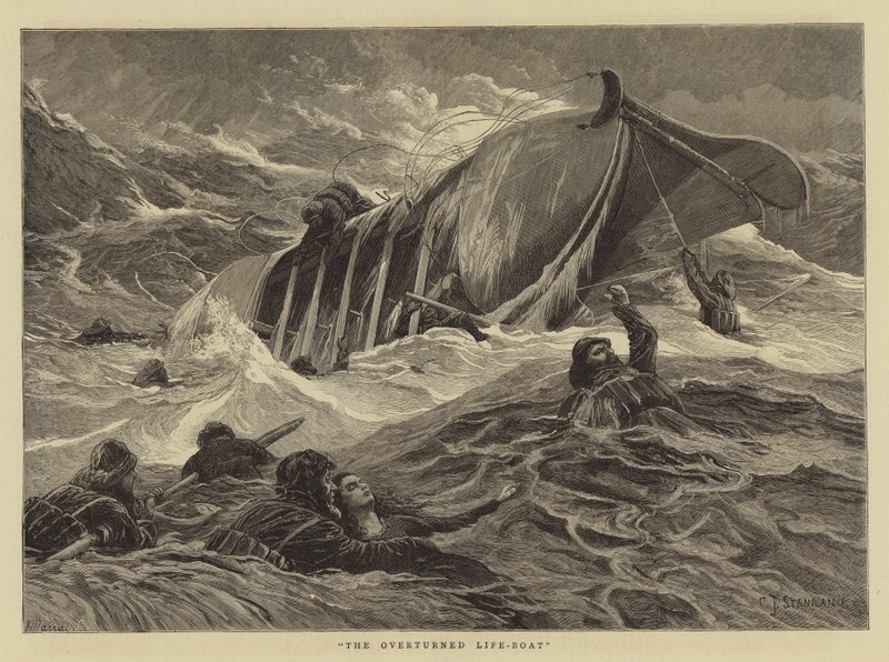 Le canot de sauvetage renversé - Charles J. Staniland
