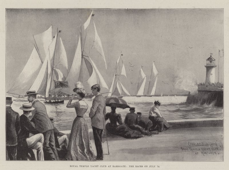 Royal Temple Yacht Club à Ramsgate, les courses du 14 juillet - Charles John de Lacy
