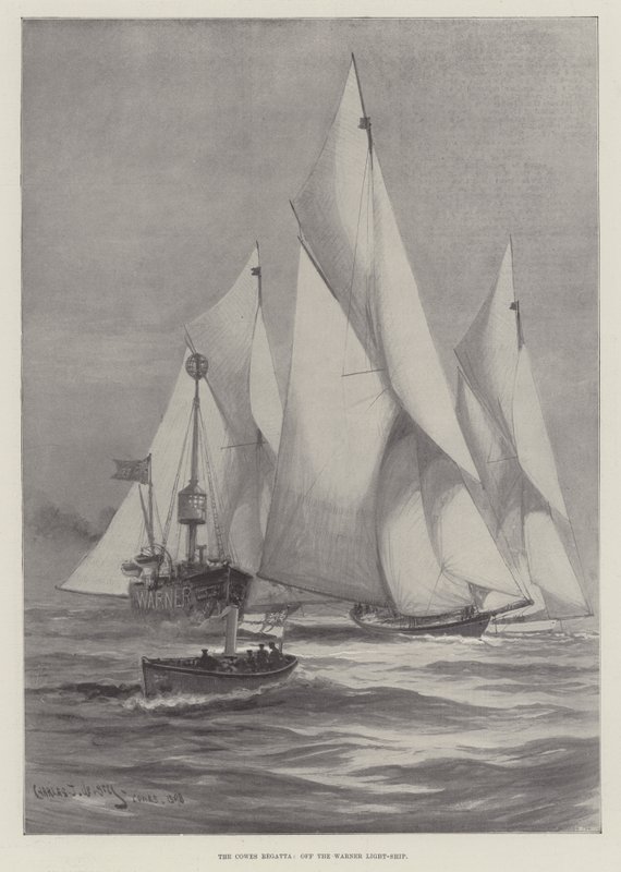 La Régate de Cowes, au large du Warner Light-Ship - Charles John de Lacy