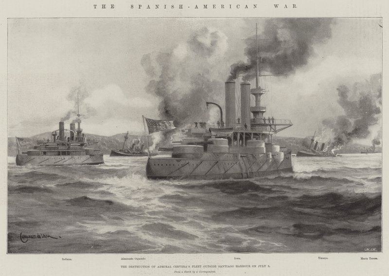 La guerre hispano-américaine, la destruction de la flotte de l