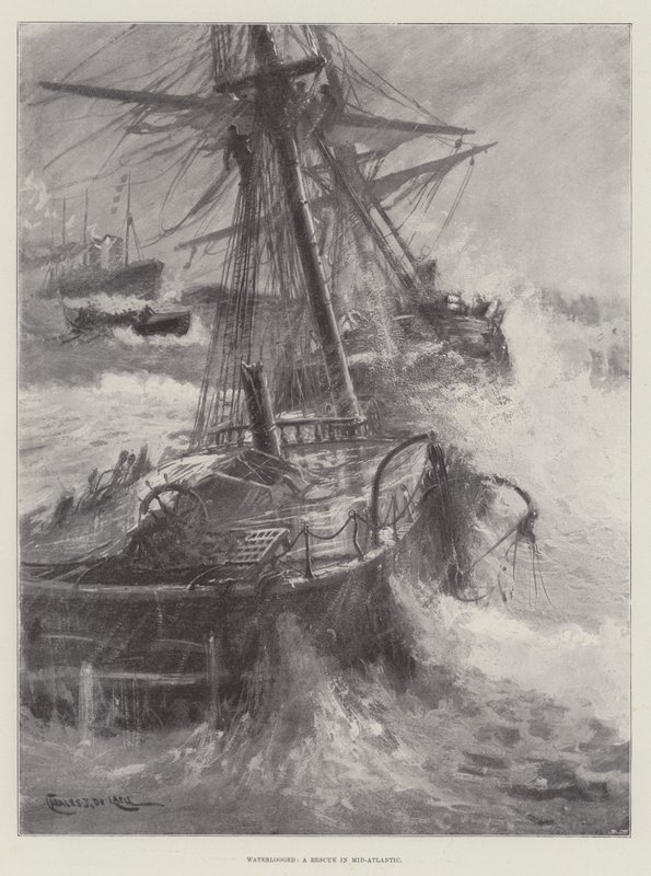 Inondé, un sauvetage en plein Atlantique - Charles John de Lacy