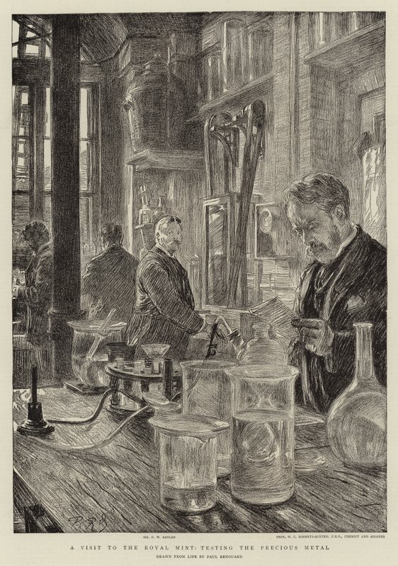 Une visite à la Monnaie royale, test des métaux précieux - Charles Paul Renouard