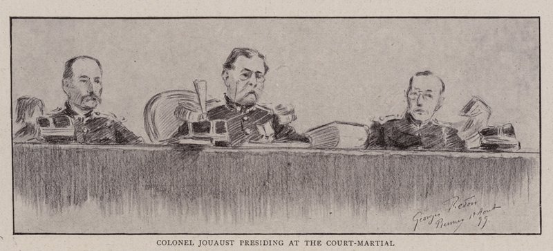 Le colonel Jouaust présidant la cour martiale - Charles Paul Renouard