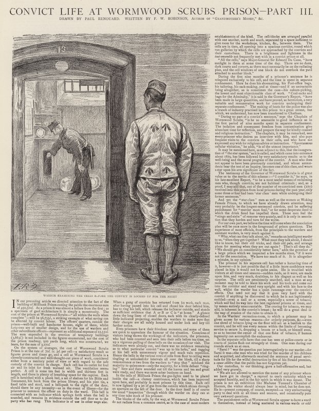 Vie de détenu à la prison de Wormwood Scrubs - Charles Paul Renouard