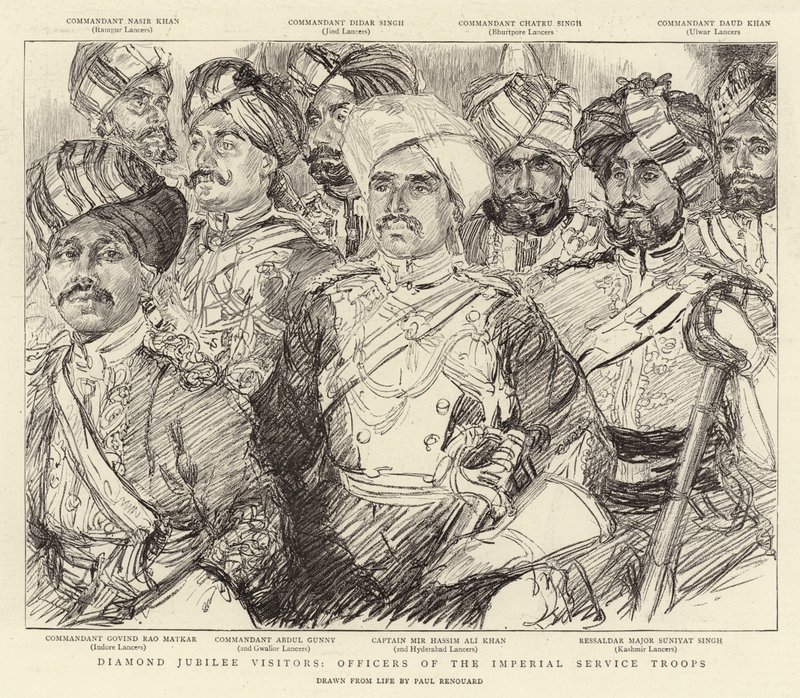 Visiteurs du Jubilé de Diamant, Officiers des Troupes de Service Impérial - Charles Paul Renouard