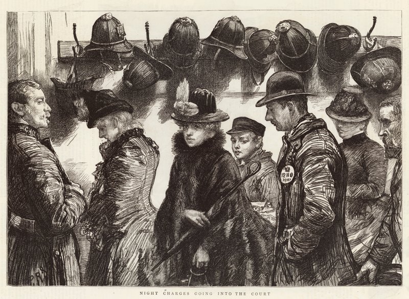 Charges nocturnes entrant dans la cour - Charles Paul Renouard