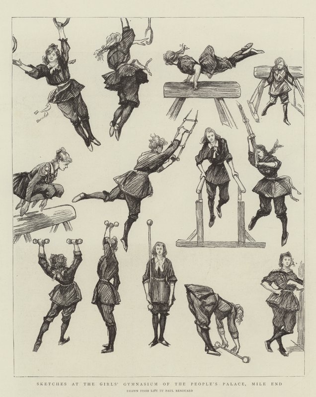 Croquis au gymnase des filles du People