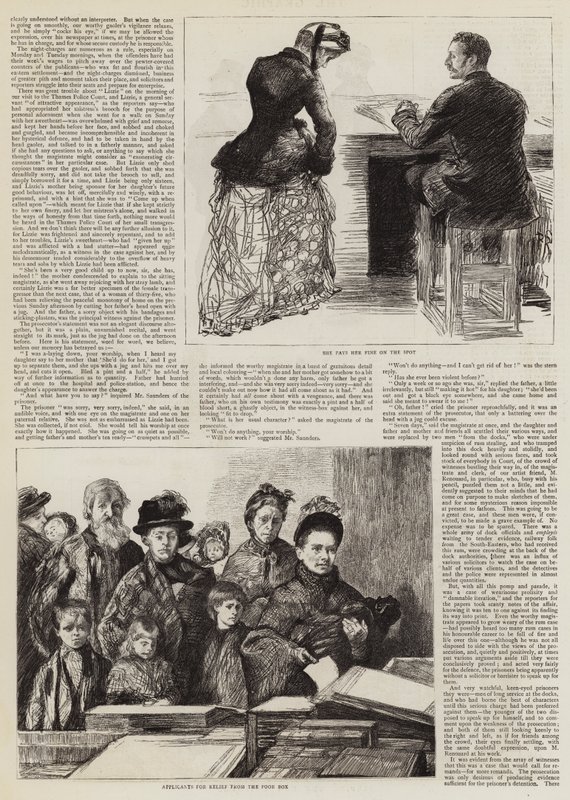 Croquis aux tribunaux de police de Londres - Charles Paul Renouard