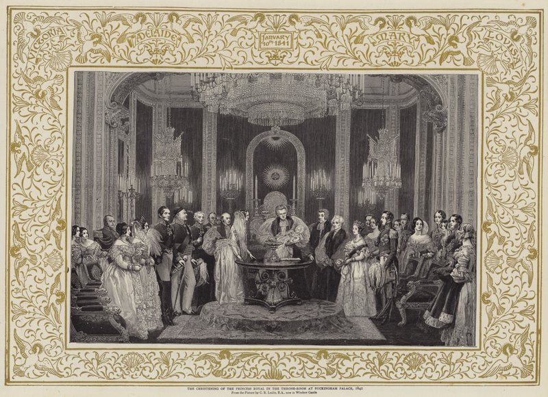 Le baptême de la princesse royale dans la salle du trône au palais de Buckingham, 1841 - Charles Robert Leslie