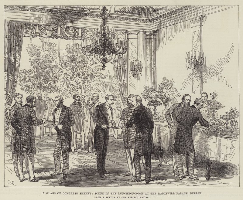 Un verre de sherry du Congrès, scène dans la salle à manger du palais Radziwill, Berlin - Sir John Charles Robinson