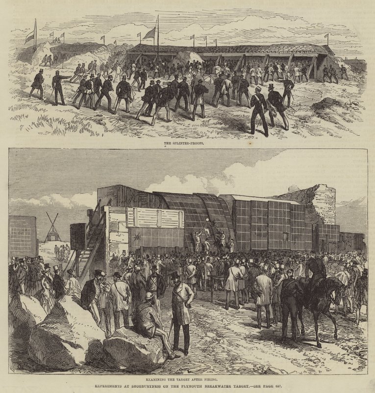 Expériences à Shoeburyness sur la cible du brise-lames de Plymouth - Sir John Charles Robinson