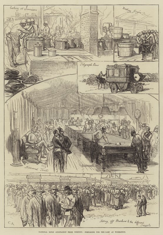 Réunion de remise des prix de la National Rifle Association, préparation du camp à Wimbledon - Sir John Charles Robinson
