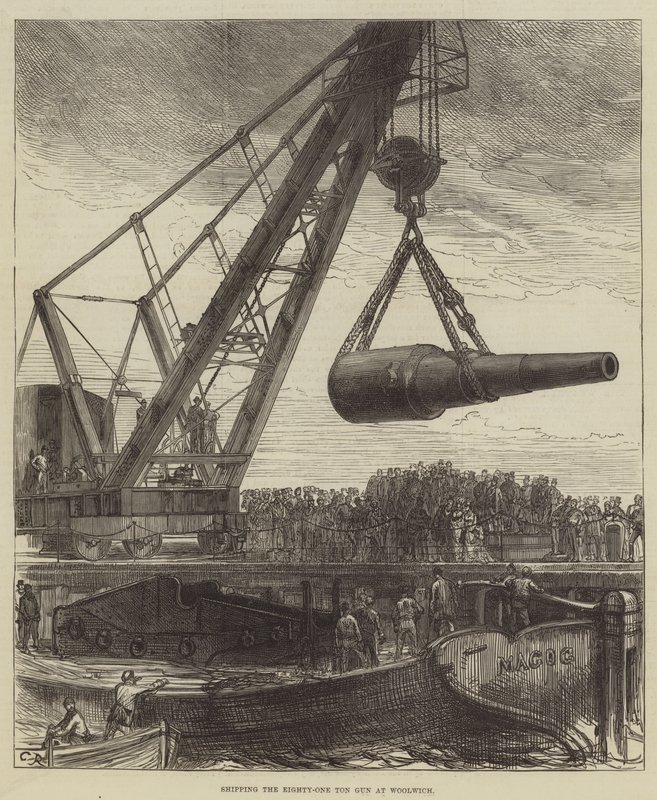 Expédition du canon de quatre-vingt-un tonnes à Woolwich - Sir John Charles Robinson