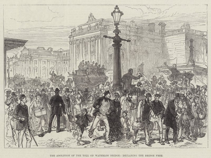 Abolition du péage sur le pont de Waterloo, déclarant le pont libre - Sir John Charles Robinson