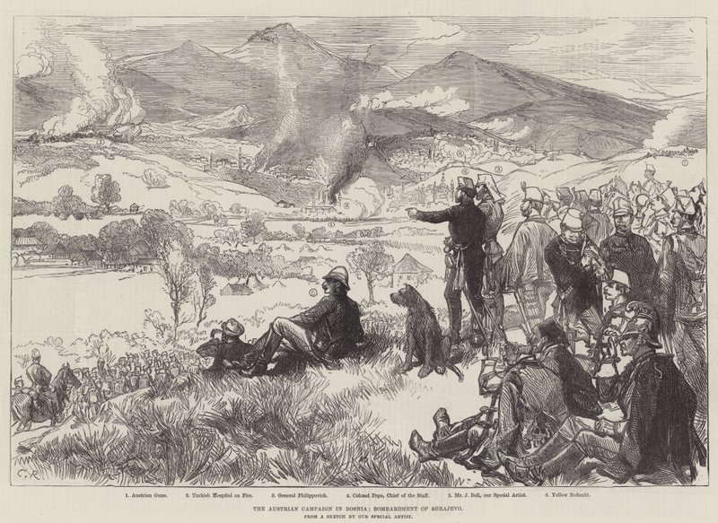 La Campagne autrichienne en Bosnie, Bombardement de Sarajevo - Sir John Charles Robinson