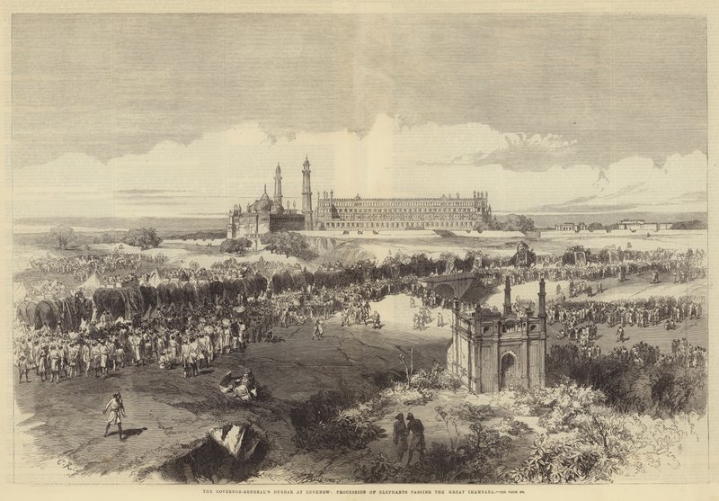 Le Durbar du Gouverneur Général à Lucknow, procession d