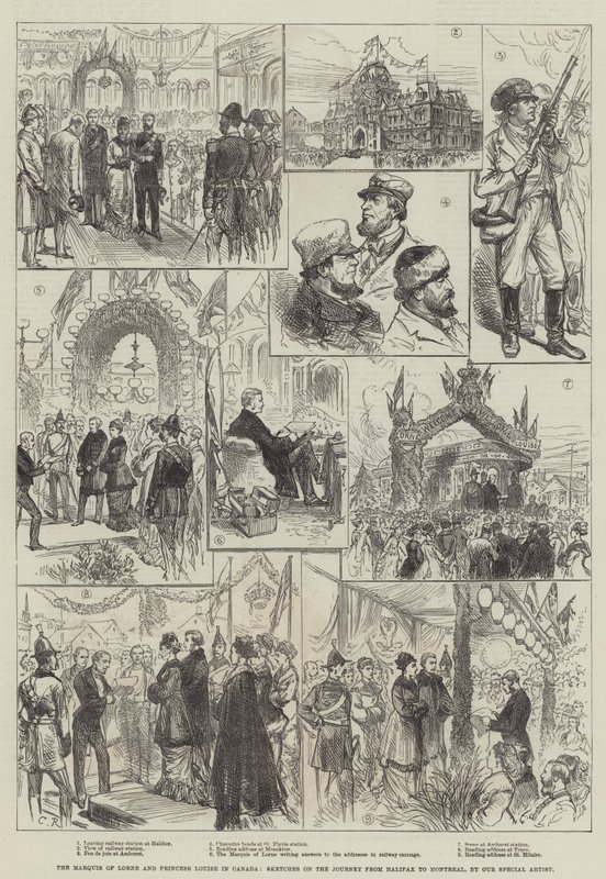 Le marquis de Lorne et la princesse Louise au Canada, croquis du voyage de Halifax à Montréal - Sir John Charles Robinson